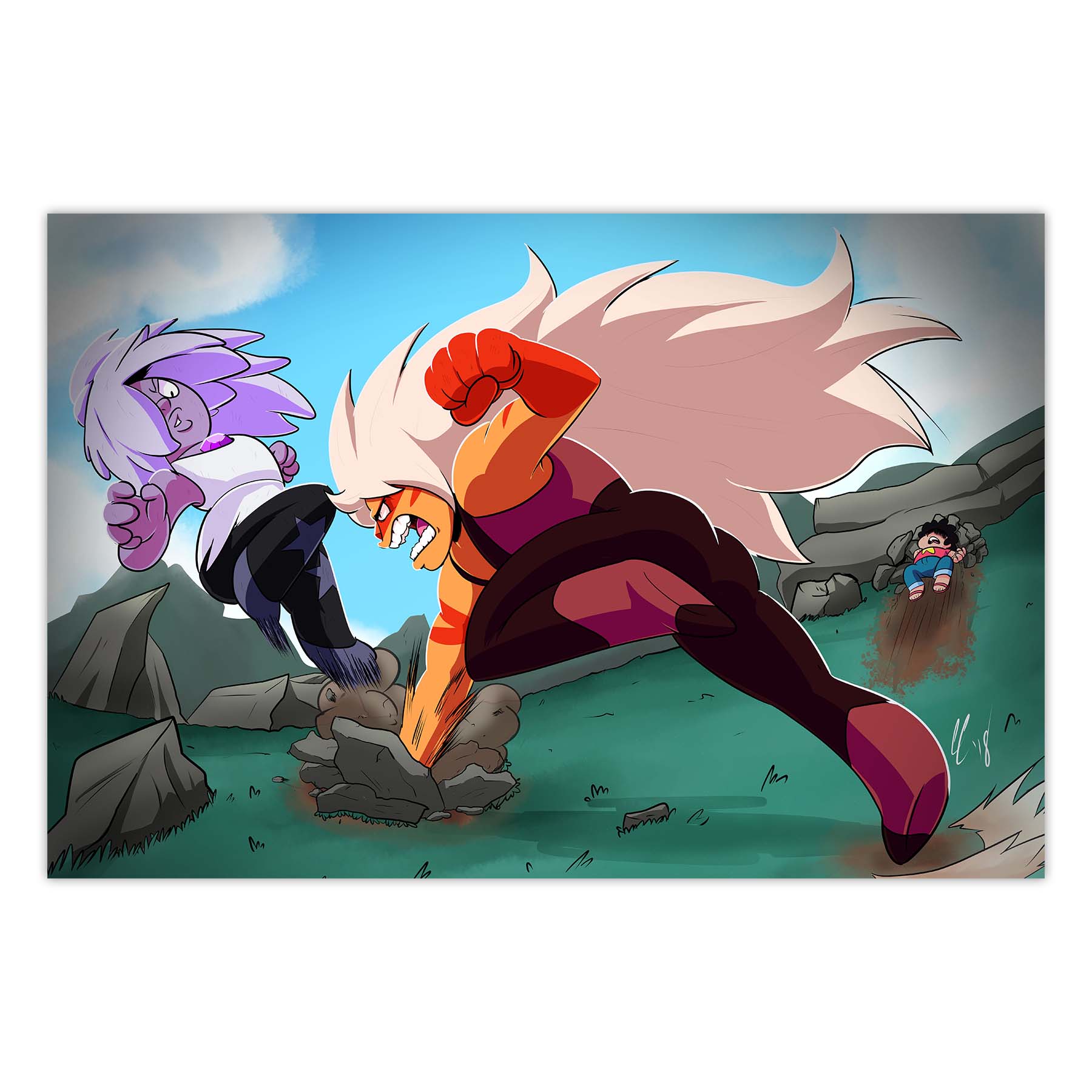 アイドル JASPER SECRET CARD FANIVAL Jasper vs Amethyst Print – Jested Tees